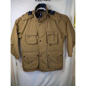 Roundtree & Yorke Outdoors Men's Beige Safari Coat Button Zip Jacket X-Large